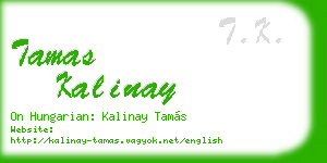 tamas kalinay business card